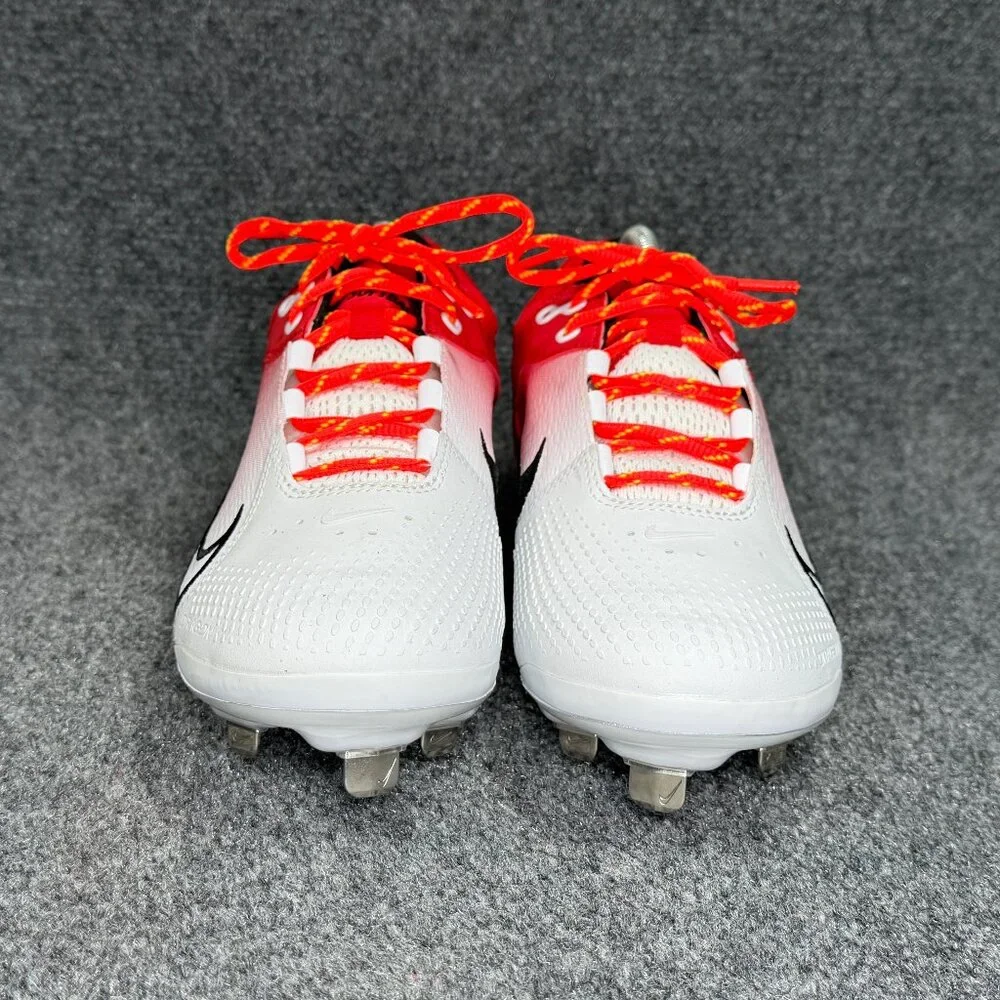 Nike womens White and Red Gradient Athletic Cleats